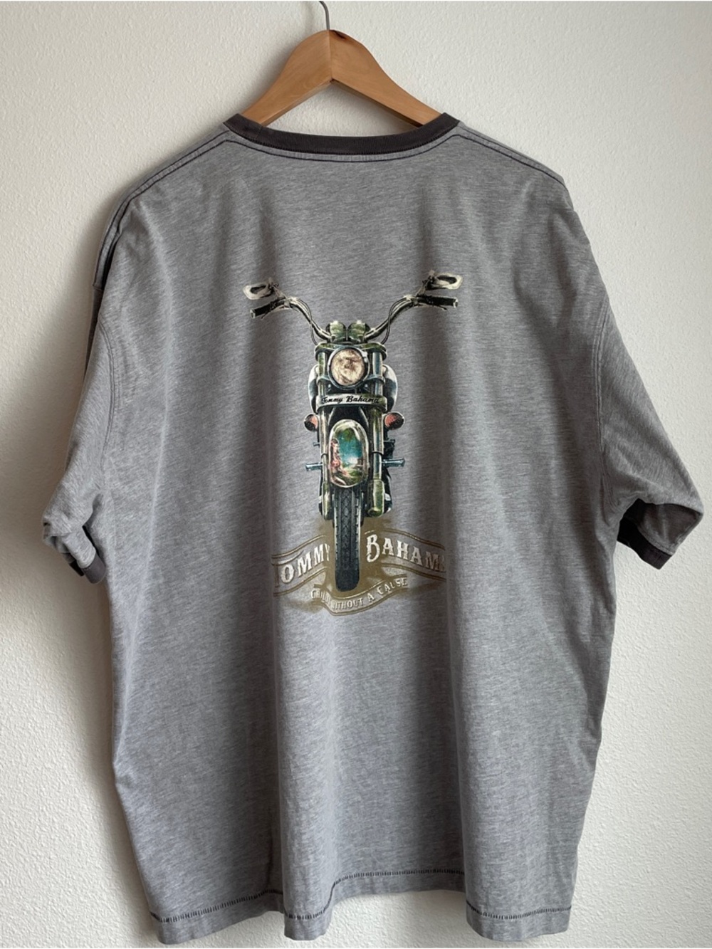 Tommy Bahama 2000s Heather Gray Short-Sleeve Tee size XL